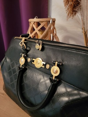Vintage Gianni Versace Handbag   Black PVC   Excellent Condition- Authentic