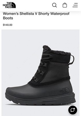 The North Face Women s Shellista V Shorty Waterproof Boots size 8.5 