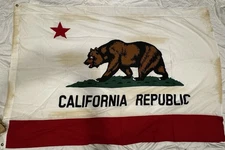 Vintage Cotton California Republic Bear Flag - Excellent Condition
