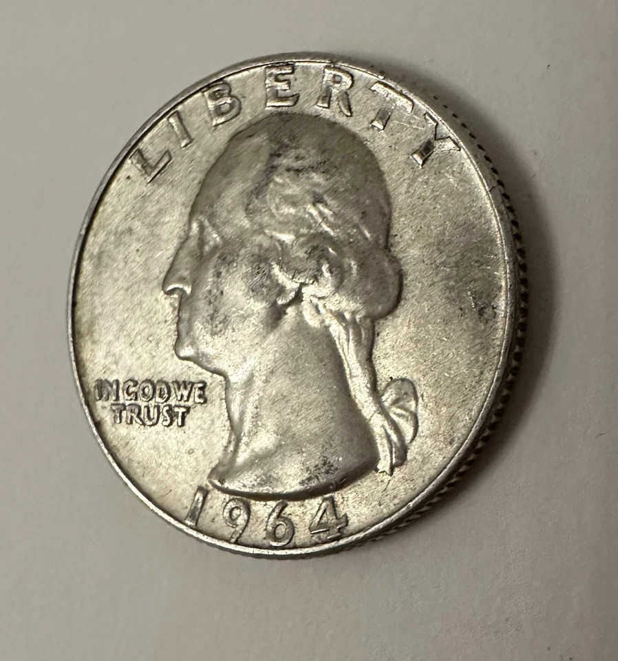1964 P Washington Quarter- AU- Silver Coin - Image 4 of 4