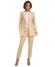 DKNY Women's Faux-Double-Breasted Button-Front Blazer Sandalwood, 2