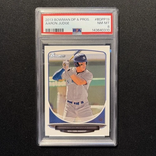PSA 8 AARON JUDGE 1st 2013 BOWMAN DRAFT PICKS NY YANKEES ROOKIE CARD RC NM-MINT
