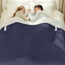 Heated Blanket Queen Size 84" x 90" - Warm Flannel Sherpa Electric Blanket wi...