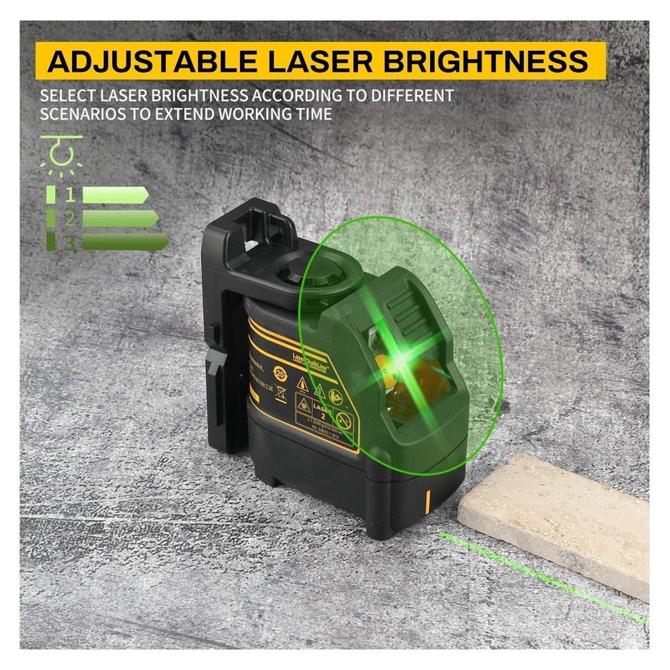 DEWALT DW088CG Green Cross Line Laser Level Self-Leveling Construction ...