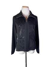 Zenergy by Chico's Size 0 S Black Zip-Front Jacket