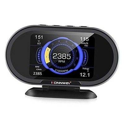 Car OBD2 HUD Digital Meter Gauge All in One Automotive Trip Computer KW206