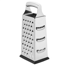 Amazon Basics Stainless Steel Heavy-Duty Rectangular Cheese 22.9 cm, Black