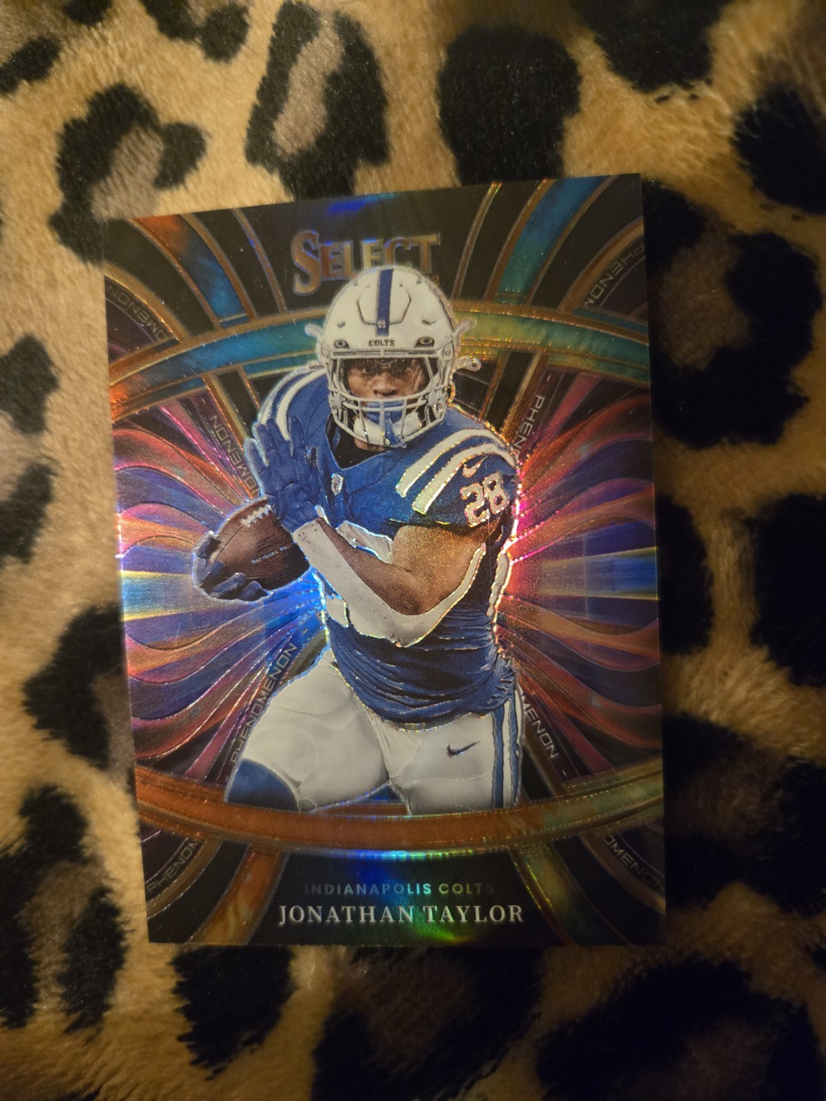 2022 Panini Select - Phenomenon Jonathan Taylor #PHE-6 Tie-Dye Prizm /25
