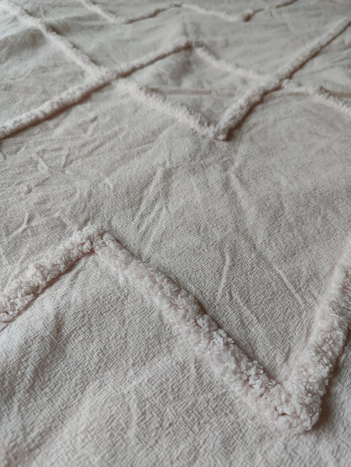 Pottery Barn Teen Boho Cottage Duvet Cover Powdered Pink Blush TWIN 100% Cotton  - Image 3 of 4