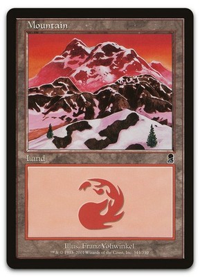 Mountain (344) #344 (LP) Odyssey ODY Magic MTG