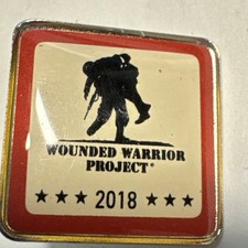 Wounded Warrior Project 2018 Pin Red & White Lapel Enamel Collectible Hero