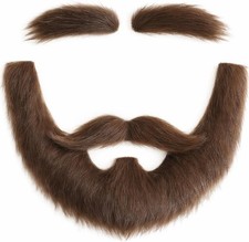 DIY Self Adhesive Fake Mustache Set Fake Beard Material Novelty Mustaches for Co