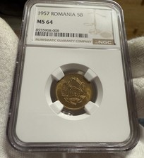 5 Bani 1957, Romania NGC MS64 (1)