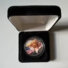 1922 Peace Silver Dollar $1 90% Silver Colorized American Flag in Case