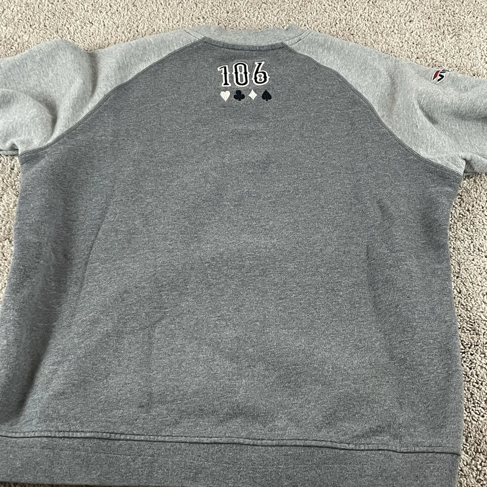 Sudadera Victory Motorcycle USA Para Hombre L Dos Tonos Gris Motor Power Script E129 Foto 4 de 4