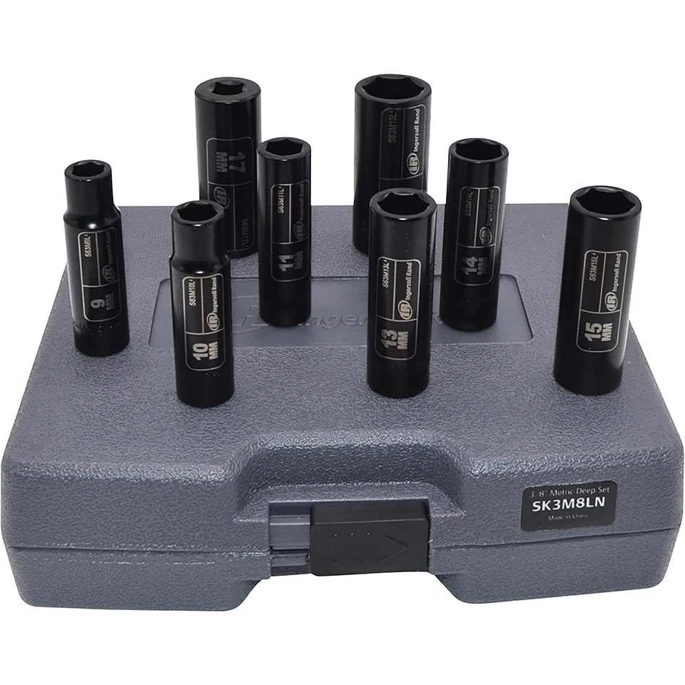 Ingersoll Rand Impact Sockets, 3/8in. Drive, Deep, 8-Pc. Metric Set, Model# - Image 4 of 4