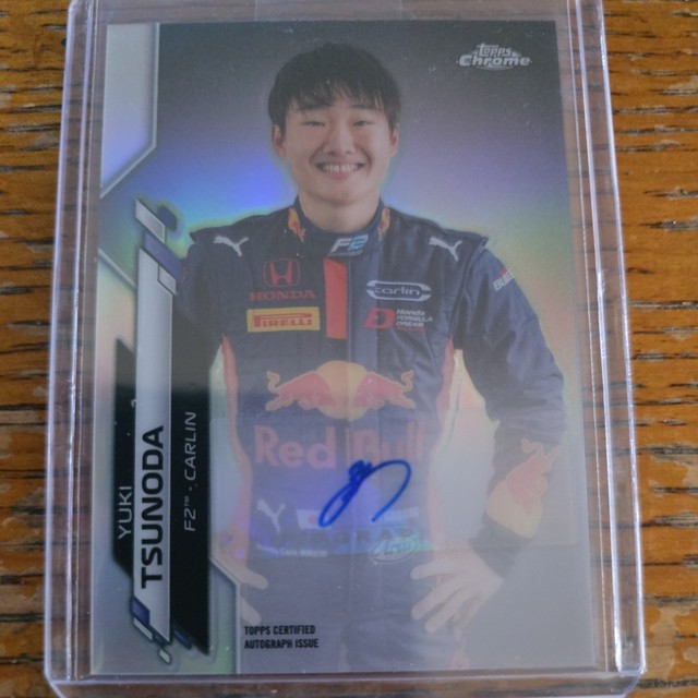 2020 Topps Chrome Formula 1 F1 Yuki Tsunoda RC Autograph SP ROOKIE RED BULL