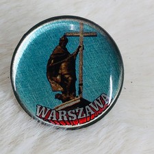 Warszawa Warsaw Poland Souvenir Enamel Lapel Pin w/ King Sigismund Column