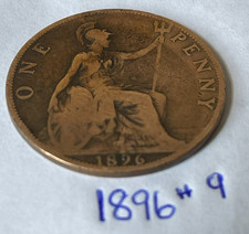 1896 QUEEN VICTORIA ONE PENNY COIN