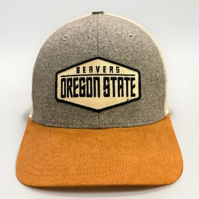 47 Brand Tan Gray Oregon State Beavers Patch Adjustable SnapBack Trucker Hat Cap