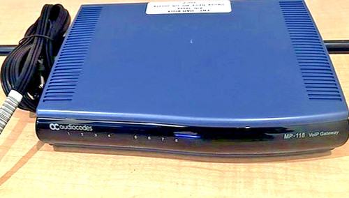 AudioCodes MediaPack MP118 8FXO 3AC 8-Port Analog VoIP Gateway SIP MP-118 w/cord