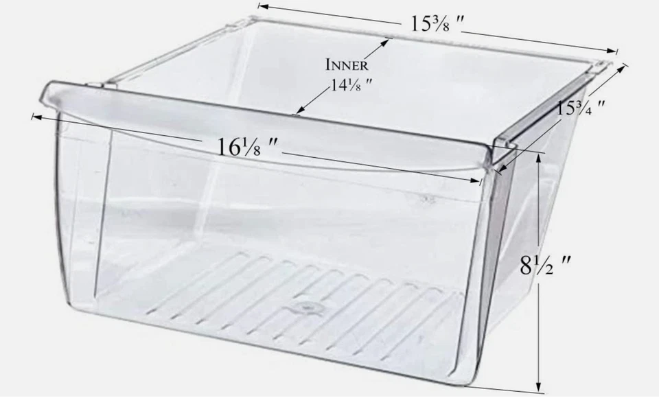 Fondo de sartén compatible para refrigerador FRIGIDAIRE 240351207 Foto 3 de 4