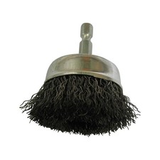 Klutch Wire Cup Brush, 2in., Coarse, 1/4in. Hex Shank