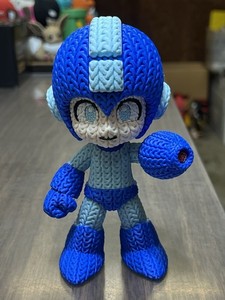 Mega Man Crochet Knitted Style 3D Printed Display 6 inch