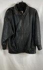 Vintage 80s Brass Plum Nordstrom Men's Black Leather Full Zip Jacket Sz S — photo 1