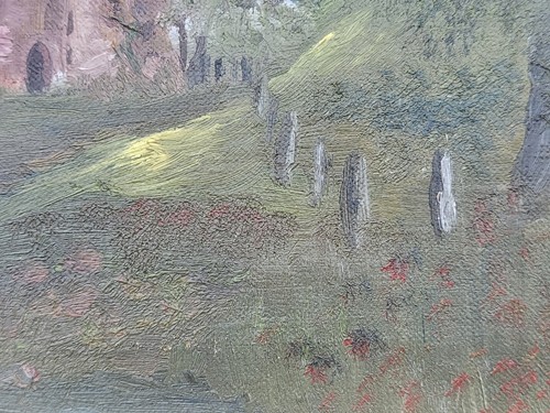 Balvaird Castle Scotland Original Oil Painting on Canvas 35x29cm Unsigned - Picture 8 of 24