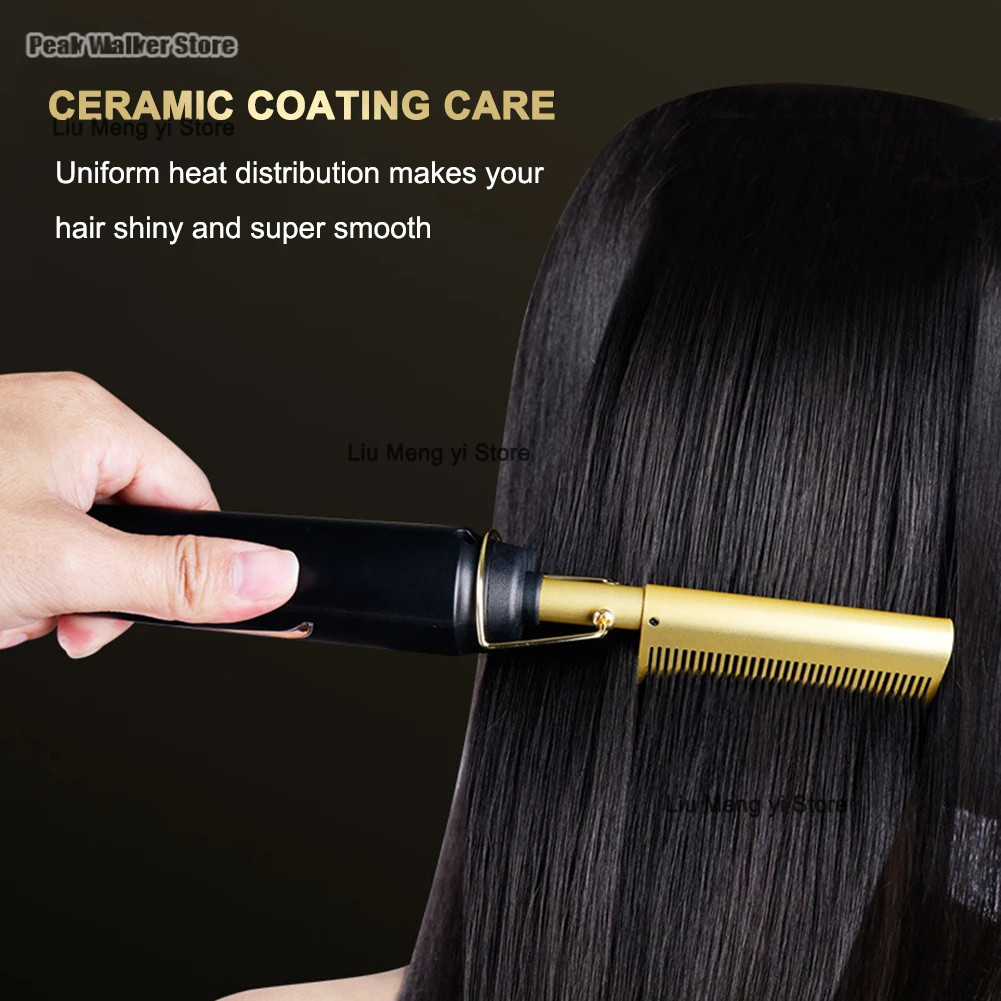 Brosse lissante voyage femme rechargeable et peigne chauffant rotatif sans fil