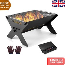 Versatile Camping Fire Pit with Carry Bag - Safe Outdoor Cooking Experience