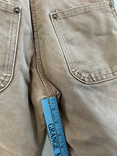 Vintage Carhartt Quilted Double Knee Bib Overalls Boys Youth Size Small USA 4 6 - Picture 10 of 15