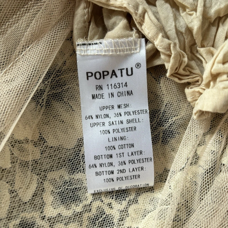 Vestido Popatu Crema y Negro Floral Cottagecore Vacaciones Navidad Año Nuevo 12M Foto 4 de 4