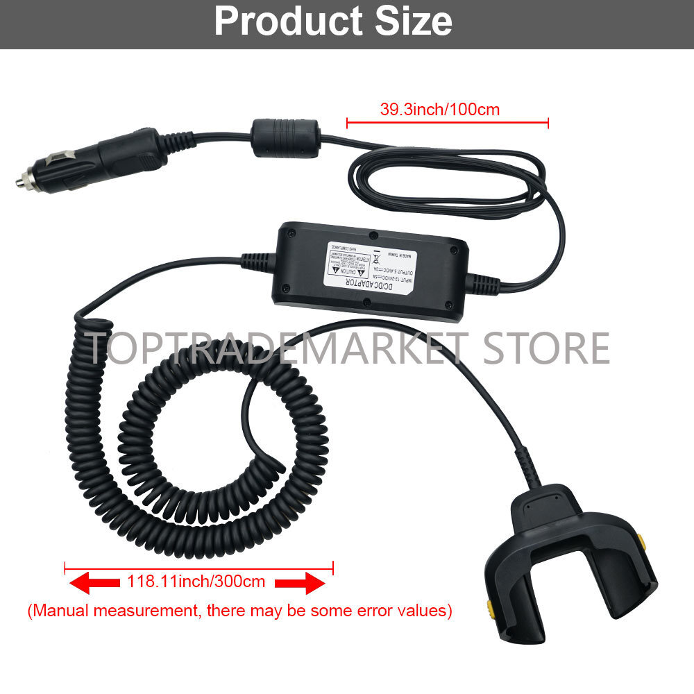 US Car Vehicle Charger DC Cable for Zebra TC70 TC75 TC72 TC77 TC75x TC70x NEW