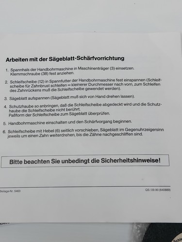 Sägeblatt-Schärfgerät FA30 - Bild 17 von 23