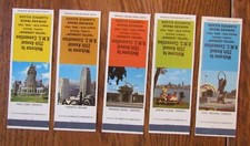 TORONTO TOURIST SITES 1965 COMPLETE SET OF 5 MATCHBOOK COVERS (LONDON, ON) -E20