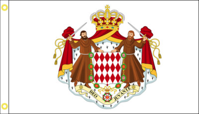 Monaco Coat Of Arms 3'x5' Flag 100D FABRIC W/ GROMMETS