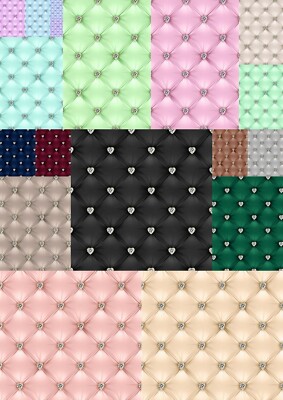 18 A4 Scrapbook Karten basteln Bastelpapier DSP Designpapier Stoff Diamant 220g