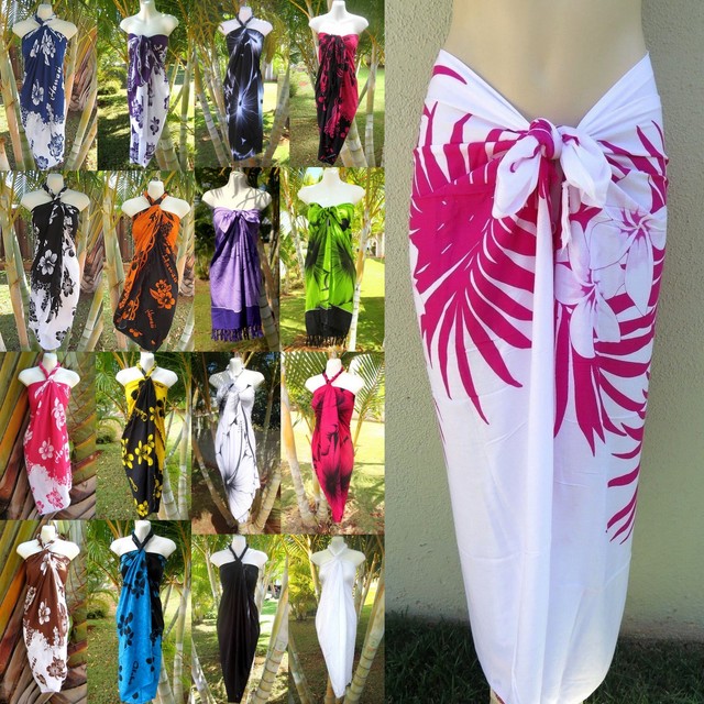 hawaiian sarong wrap dress