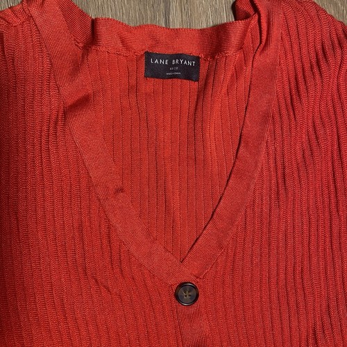 Abito maglione midi Lane Bryant rosso taglia 18/20 cintura costine manica 3/4 Natale - Foto 6 di 11