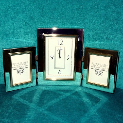 *NEW*BULOVA CONTEMPORARY DESK CLOCK TRI-FOLD