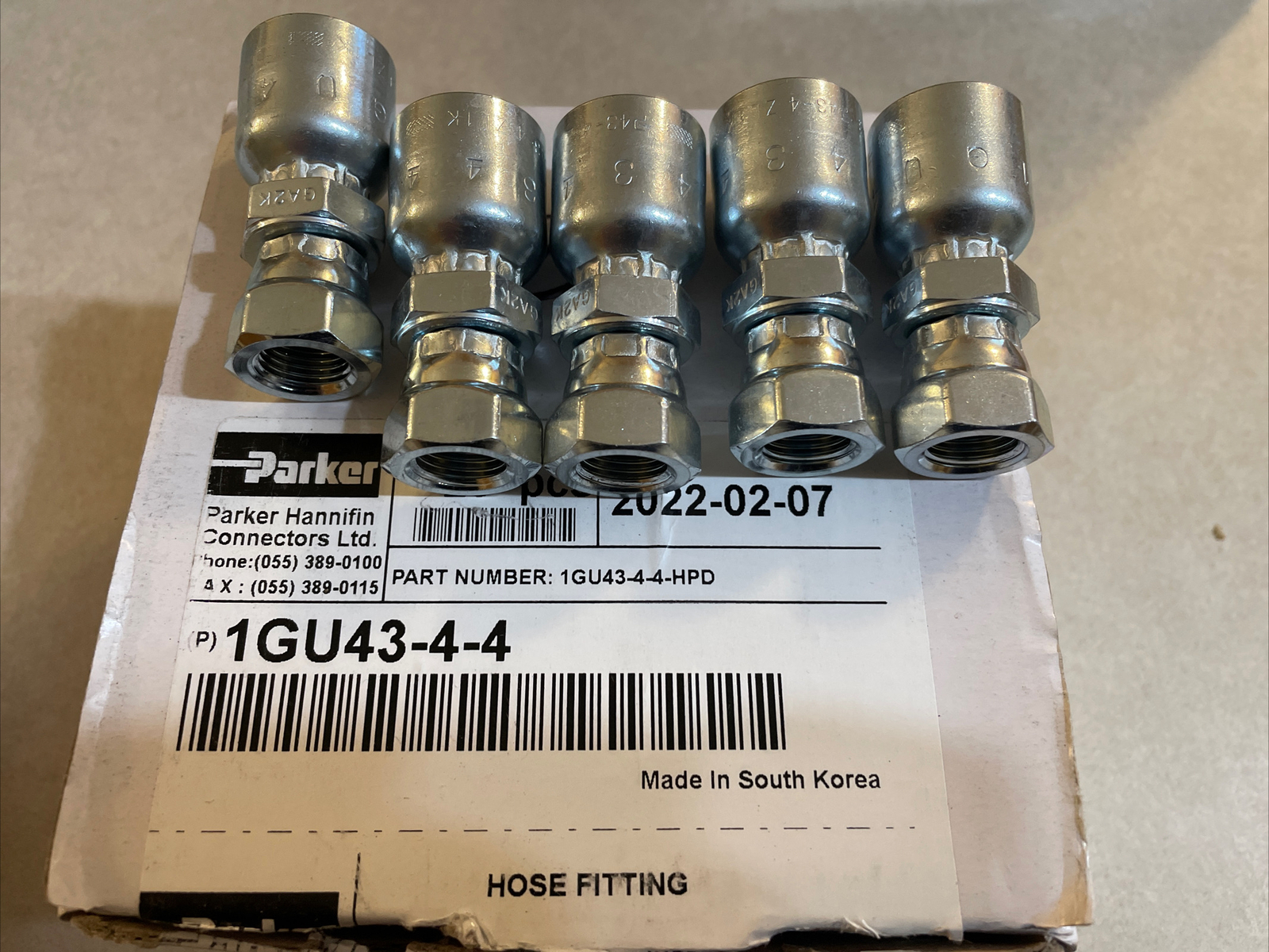 Parker Crimp Hydraulic Hose Fitting Steel 1GU43 4 4 For Sale Online EBay parker-crimp-hydraulic-hose-fitting-steel-1gu43-4-4-for-sale-online-ebay