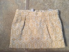 OshKosh Girl  s Size 2T Gold  Cream Colored Lined Adorable Skirt with Adj waist