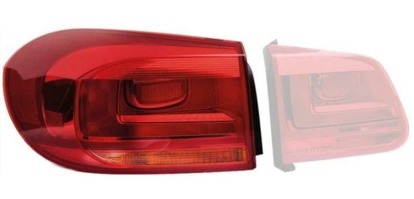 Feu arrière gauche pour Volkswagen Tiguan phase 1 et 2 de 2007 à 2019