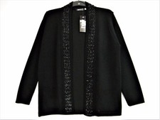 OPEN FRONT SPARKLY L/SLEEVE 98% ACRYLIC CARDIGAN 7 COLS SIZES: S/M M/L L/XL  XXL