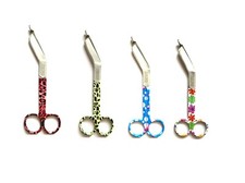 Stainless Steel 5.5 inch Lister Bandage Scissors Multi Colored First Aid Scissor