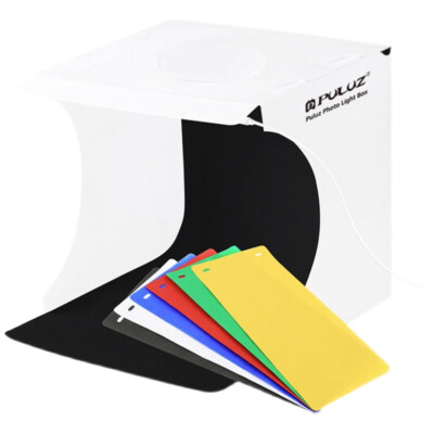 Dua LED Fotobox 24cm Lichtzelt Fotografie Tragbarer Faltbarer Lichtbox Studio