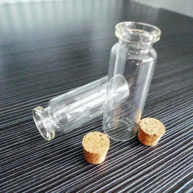 Download 50x 15ml Tiny Small Clear Cork Vials Glass Bottles 22x62mm ...