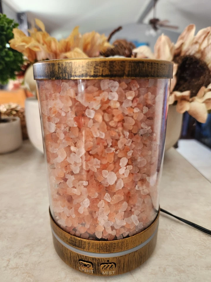 Lámpara de Sal del Himalaya Difusor de Aromaterapia Cambio de Color Aceite Esencial Humidificador Foto 3 de 4